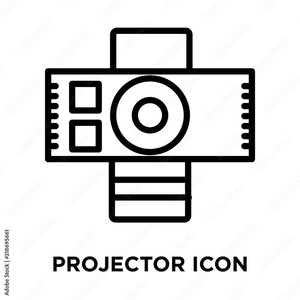 Poster projector icons isolated on white background. modern and editable projector icon. simple icon vector