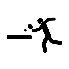Pin Pong icon vector isolated on white background, Pin Pong sign