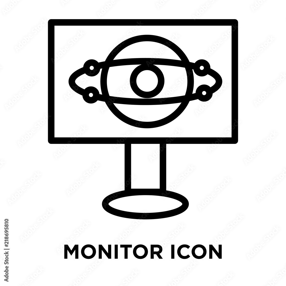 Poster monitor icons isolated on white background. modern and editable monitor icon. simple icon vector ill