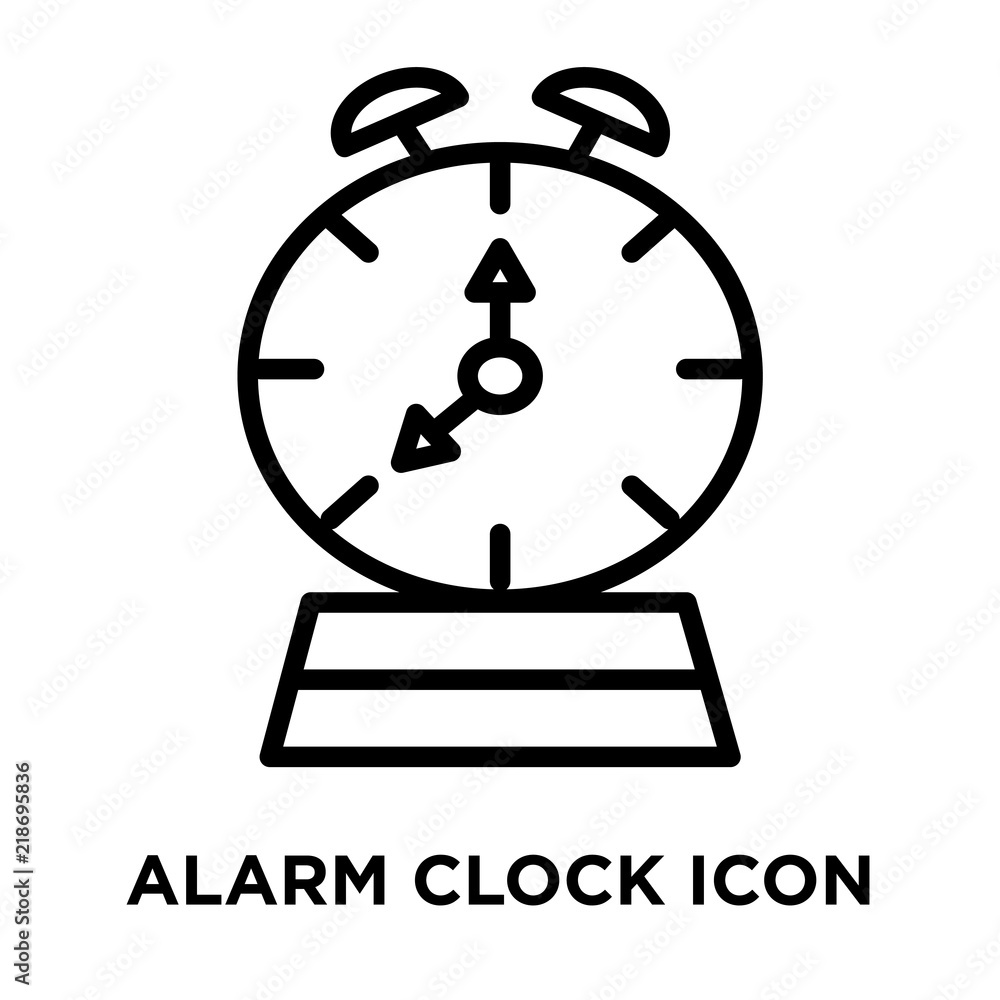 Poster alarm clock icons isolated on white background. modern and editable alarm clock icon. simple icon ve