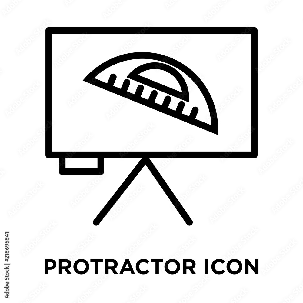 Poster protractor icons isolated on white background. modern and editable protractor icon. simple icon vect