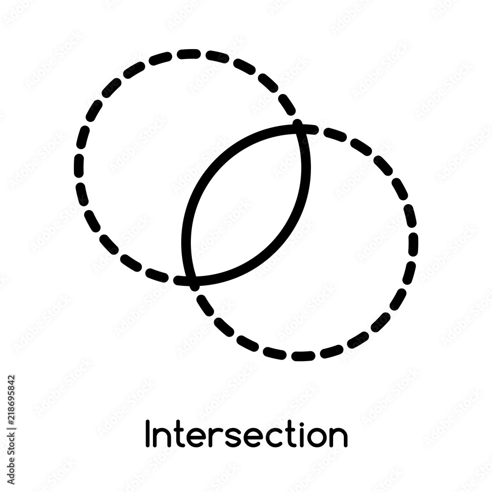 Poster intersection icon vector isolated on white background, intersection sign , line or linear design ele