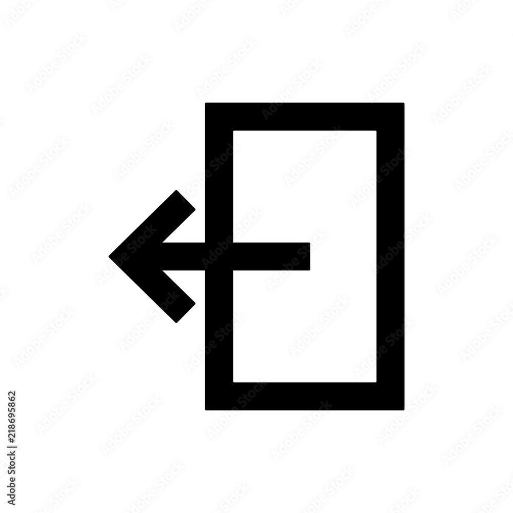 Poster exit icon. element of web icon for mobile concept and web apps. thin line exit icon can be used for 
