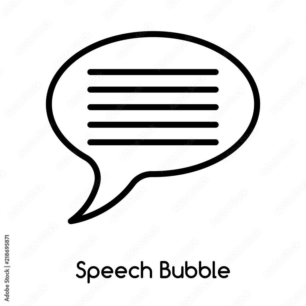 Poster speech bubble icon vector isolated on white background, speech bubble sign , line or linear design e