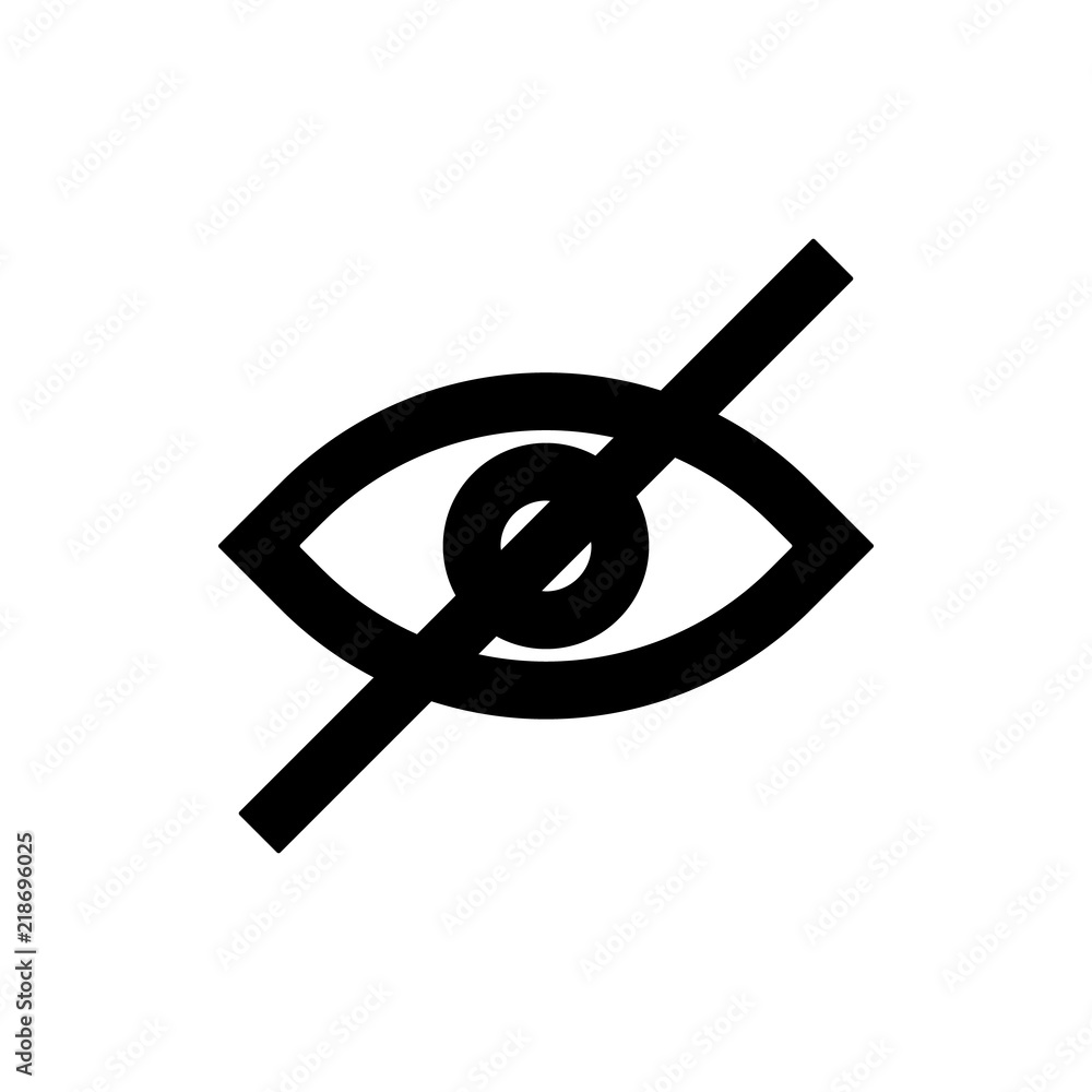 Poster hidden invisible icon. element of web icon for mobile concept and web apps. thin line hidden invisib