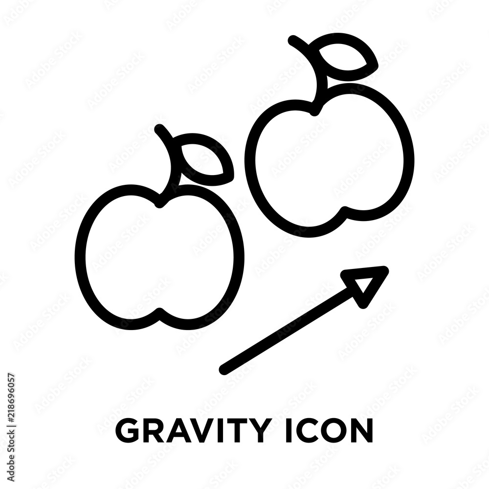 Poster gravity icons isolated on white background. modern and editable gravity icon. simple icon vector ill