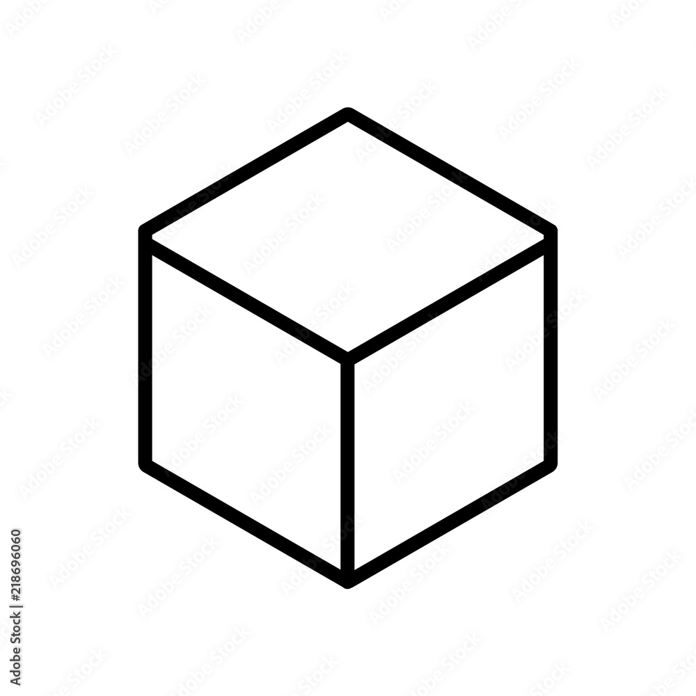 Aufkleber cube icon isolated on white background. modern and editable cube icon. simple icons vector illustrat
