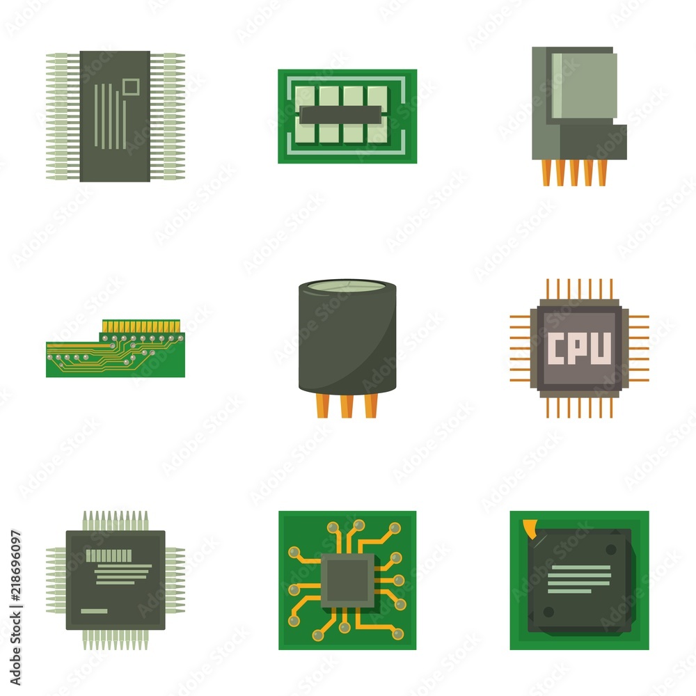 Poster chipped day icons set. cartoon set of 9 chipped day vector icons for web isolated on white backgroun