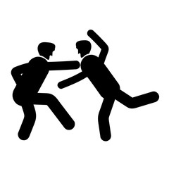 Wrestling icon vector isolated on white background, Wrestling sign