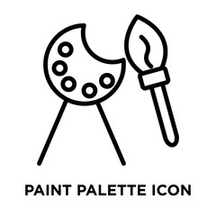 paint palette icons isolated on white background. Modern and editable paint palette icon. Simple icon vector illustration.