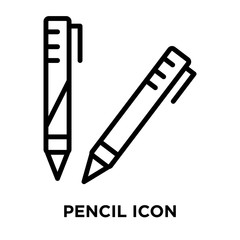 pencil icons isolated on white background. Modern and editable pencil icon. Simple icon vector illustration.