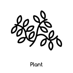 Plant icon vector isolated on white background, Plant sign , line or linear design elements in outline style