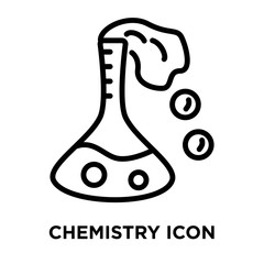 Chemistry icon vector isolated on white background, Chemistry sign , linear and stroke elements in outline style