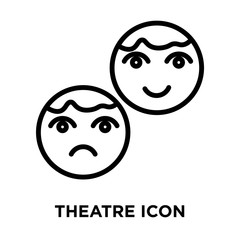 theatre icons isolated on white background. Modern and editable theatre icon. Simple icon vector illustration.