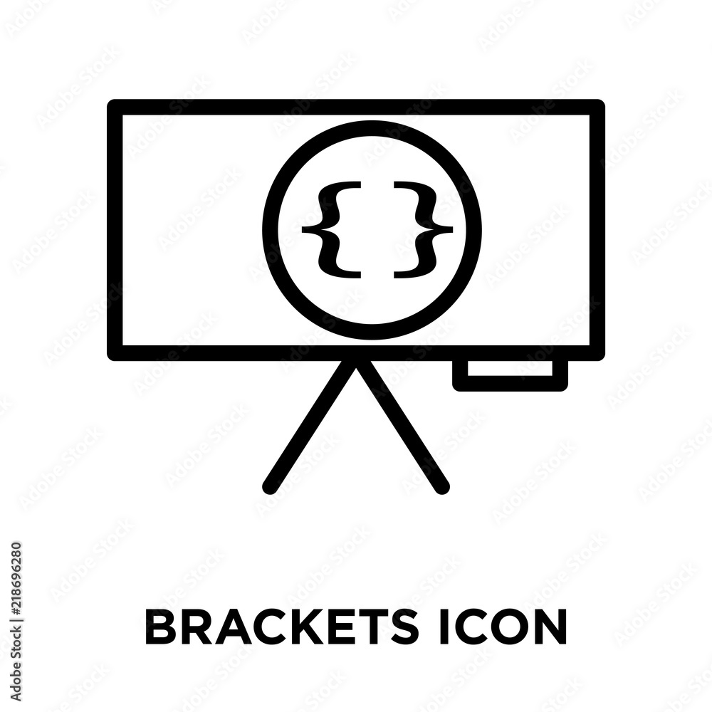 Aufkleber brackets icons isolated on white background. modern and editable brackets icon. simple icon vector i