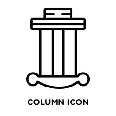 Column icon vector isolated on white background, Column sign , linear and stroke elements in outline style