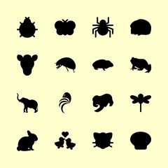 16 animal icons set