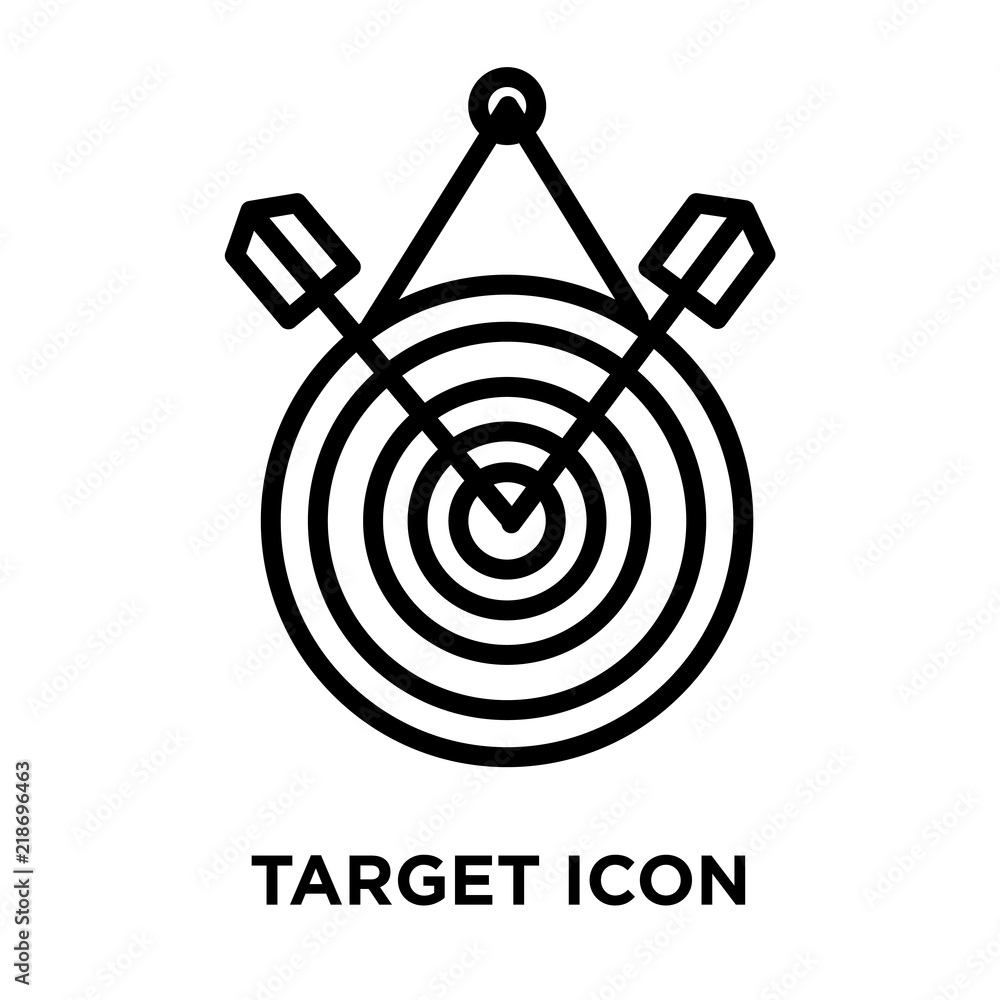 Aufkleber target icons isolated on white background. modern and editable target icon. simple icon vector illus