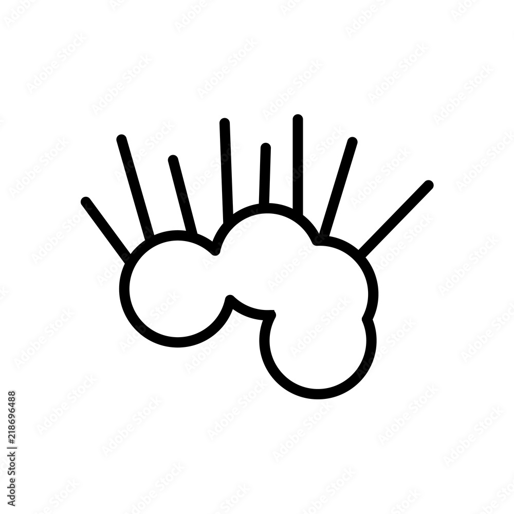 Poster explosion icon isolated on white background. modern and editable explosion icon. simple icons vector