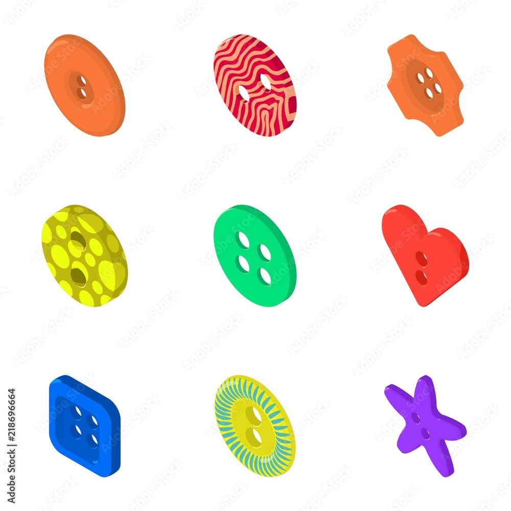 Aufkleber fibula icons set. isometric set of 9 fibula vector icons for web isolated on white background