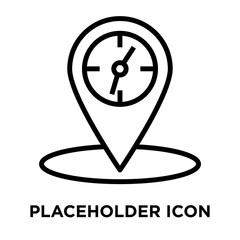 placeholder icons isolated on white background. Modern and editable placeholder icon. Simple icon vector illustration.