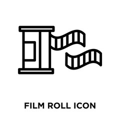 film roll icons isolated on white background. Modern and editable film roll icon. Simple icon vector illustration.