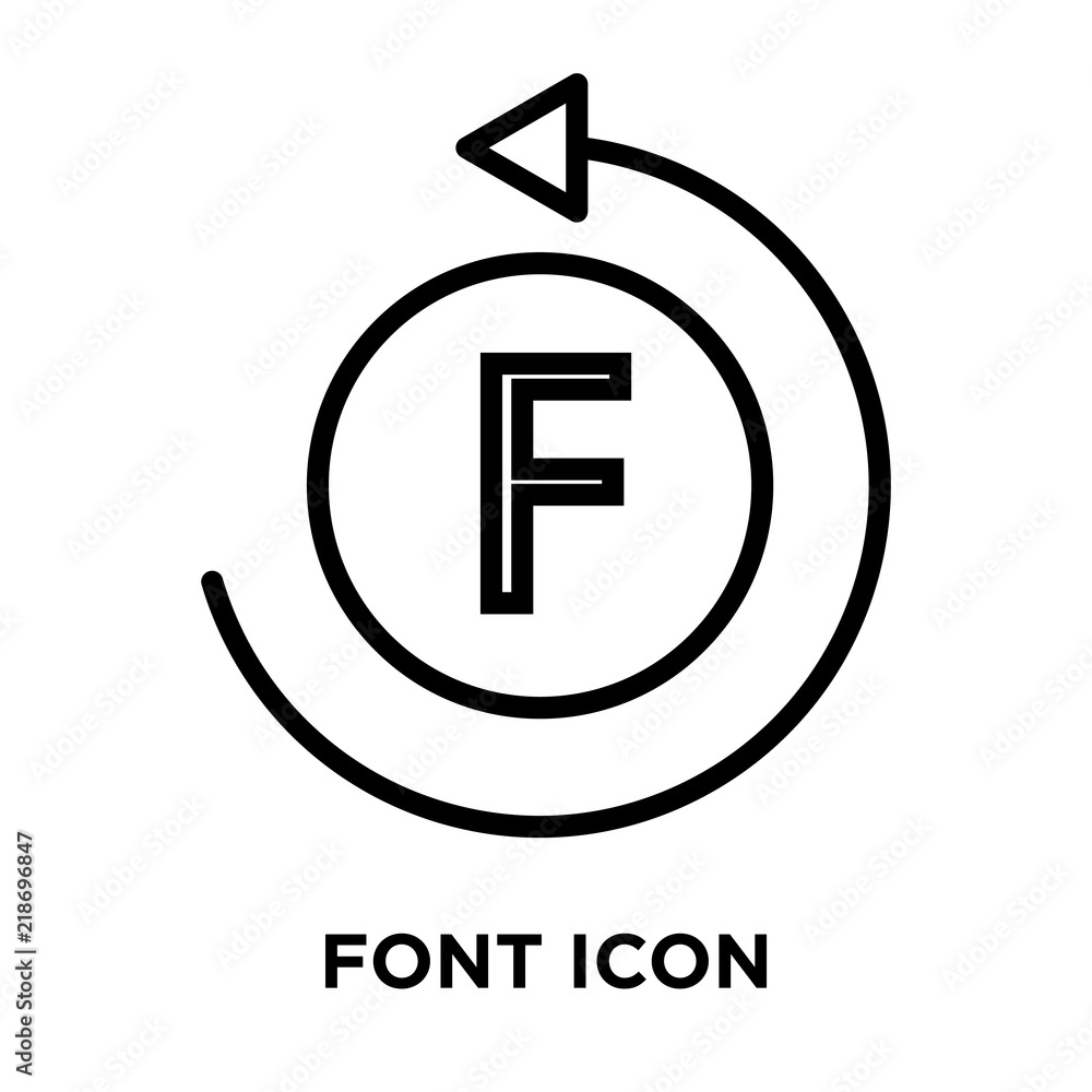 Aufkleber font icons isolated on white background. modern and editable font icon. simple icon vector illustrat