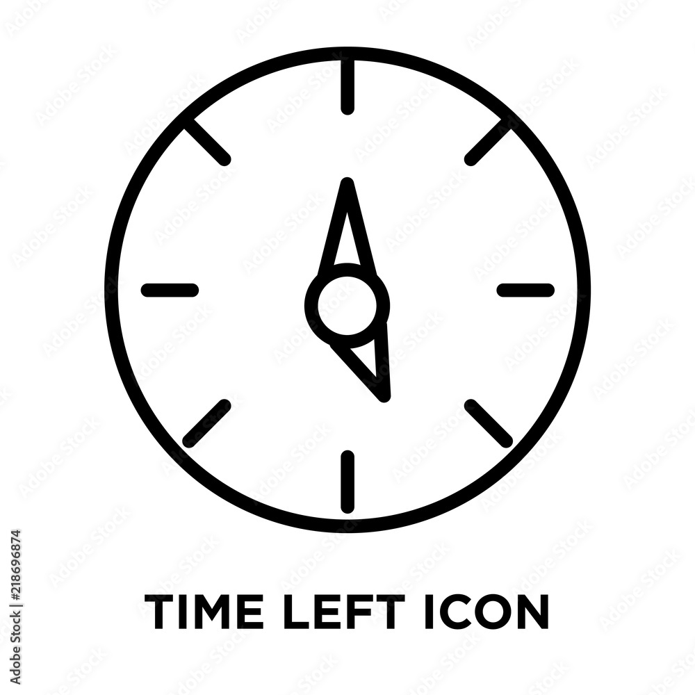 Poster time left icons isolated on white background. modern and editable time left icon. simple icon vector