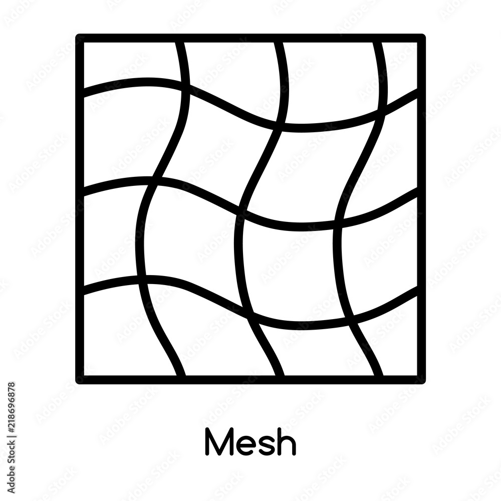 Poster mesh icon vector isolated on white background, mesh sign , line or linear design elements in outline