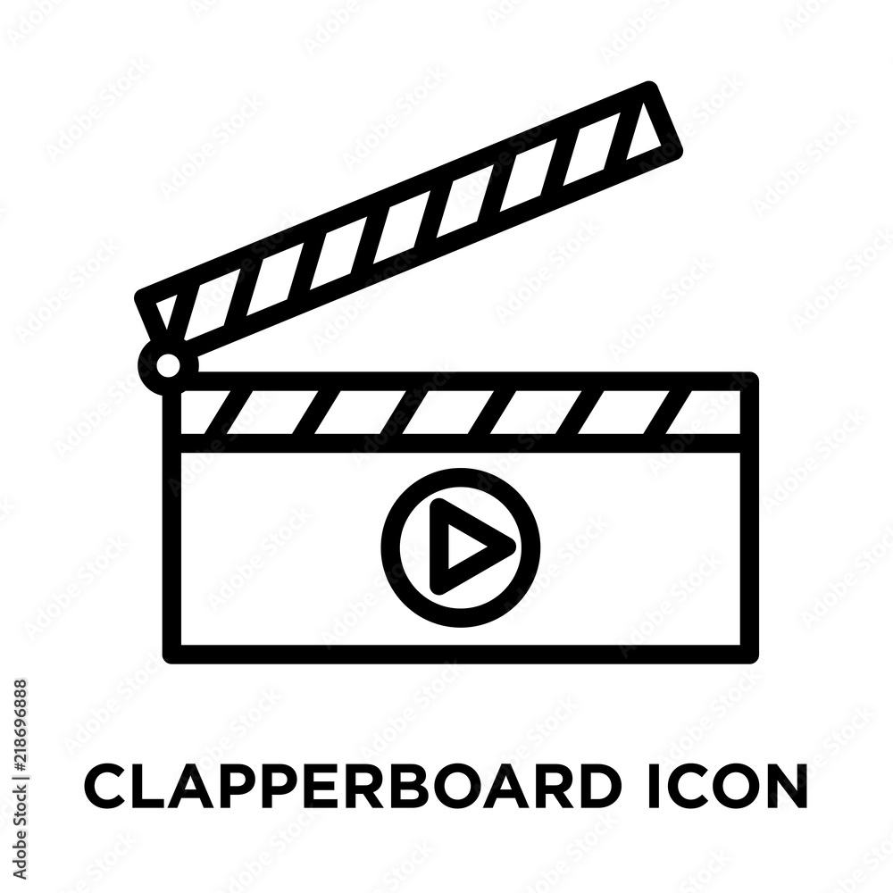 Poster clapperboard icons isolated on white background. modern and editable clapperboard icon. simple icon 