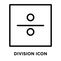 division icons isolated on white background. Modern and editable division icon. Simple icon vector illustration.