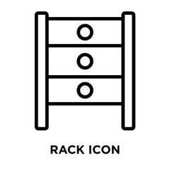 Rack icon vector isolated on white background, Rack sign , linear and stroke elements in outline style