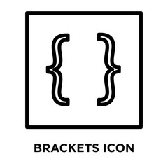 brackets icons isolated on white background. Modern and editable brackets icon. Simple icon vector illustration.