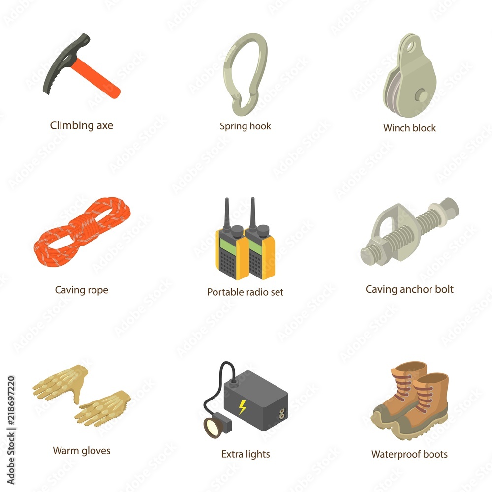 Poster measure instrumental icons set. isometric set of 9 measure instrumental vector icons for web isolate