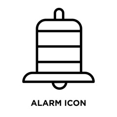 alarm icons isolated on white background. Modern and editable alarm icon. Simple icon vector illustration.