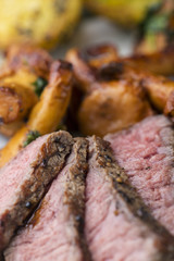 Steakscheiben mit Pfifferlingen