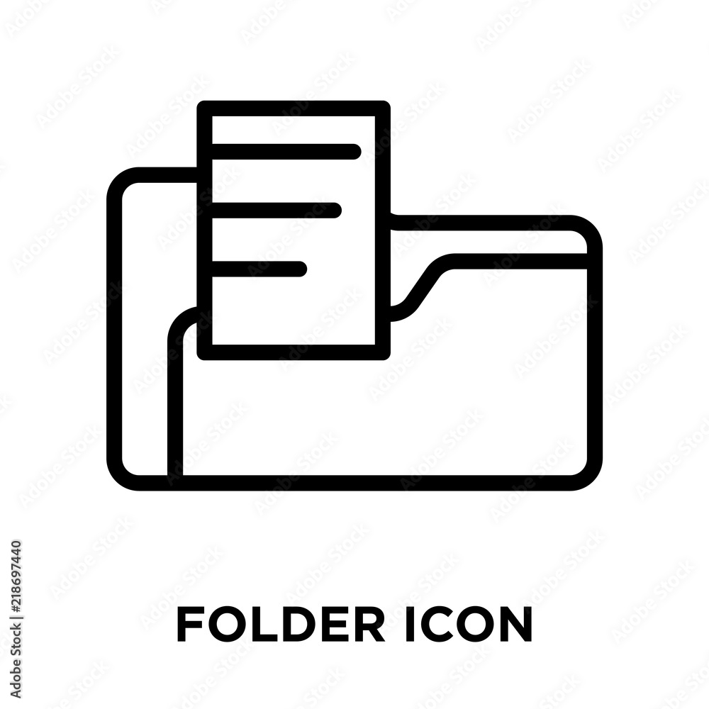 Poster folder icons isolated on white background. modern and editable folder icon. simple icon vector illus