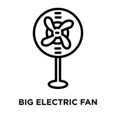 Obraz premium Big Electric Fan icon vector isolated on white background, Big Electric Fan sign , linear and stroke elements in outline style