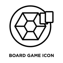 Board game icon vector isolated on white background, Board game sign , linear and stroke elements in outline style