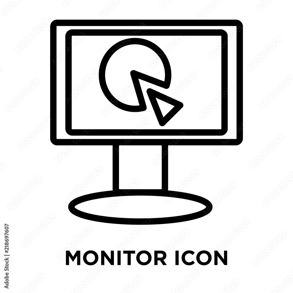 Poster monitor icons isolated on white background. modern and editable monitor icon. simple icon vector ill