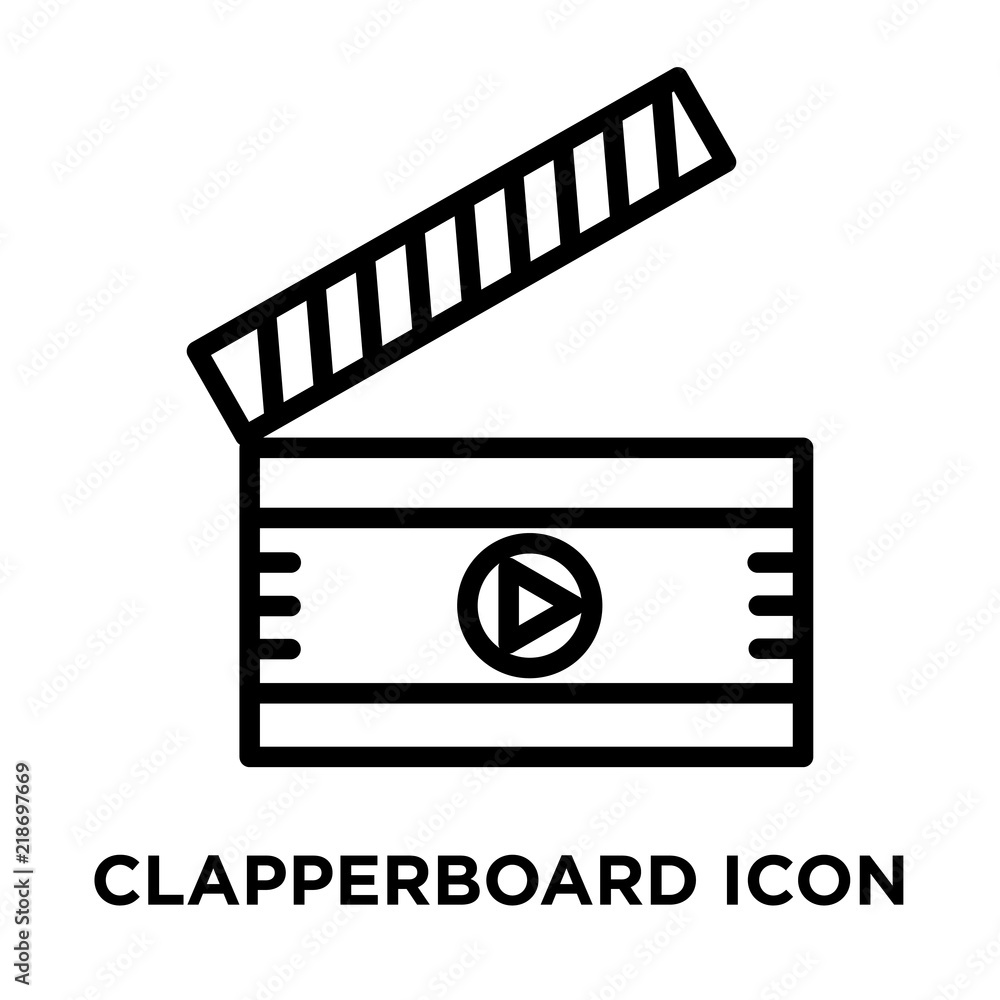 Poster clapperboard icons isolated on white background. modern and editable clapperboard icon. simple icon 