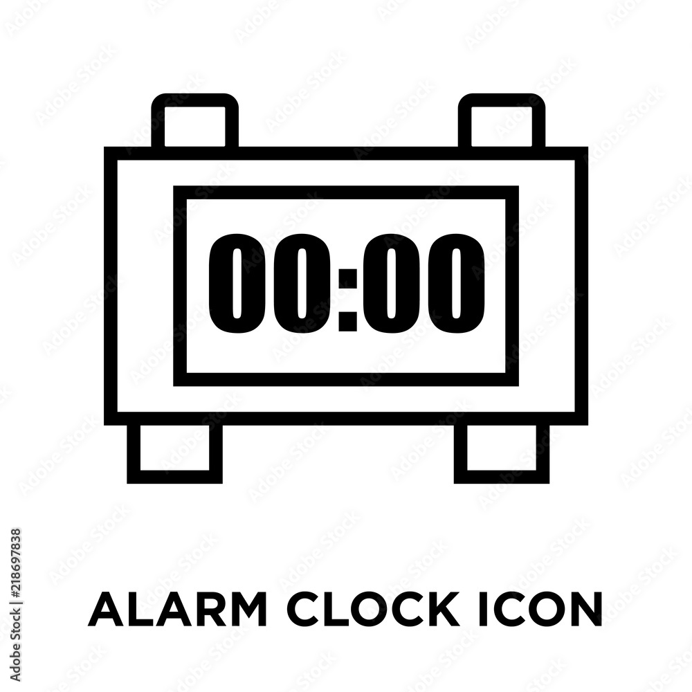 Poster alarm clock icons isolated on white background. modern and editable alarm clock icon. simple icon ve