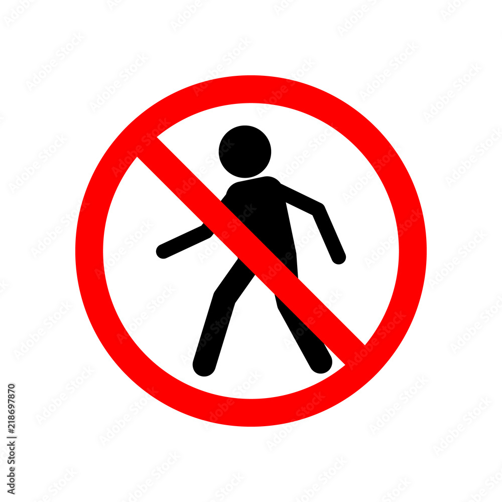 Poster prohibited person icon. element of ptohibited sign for mobile concept and web apps. sign of prohibit