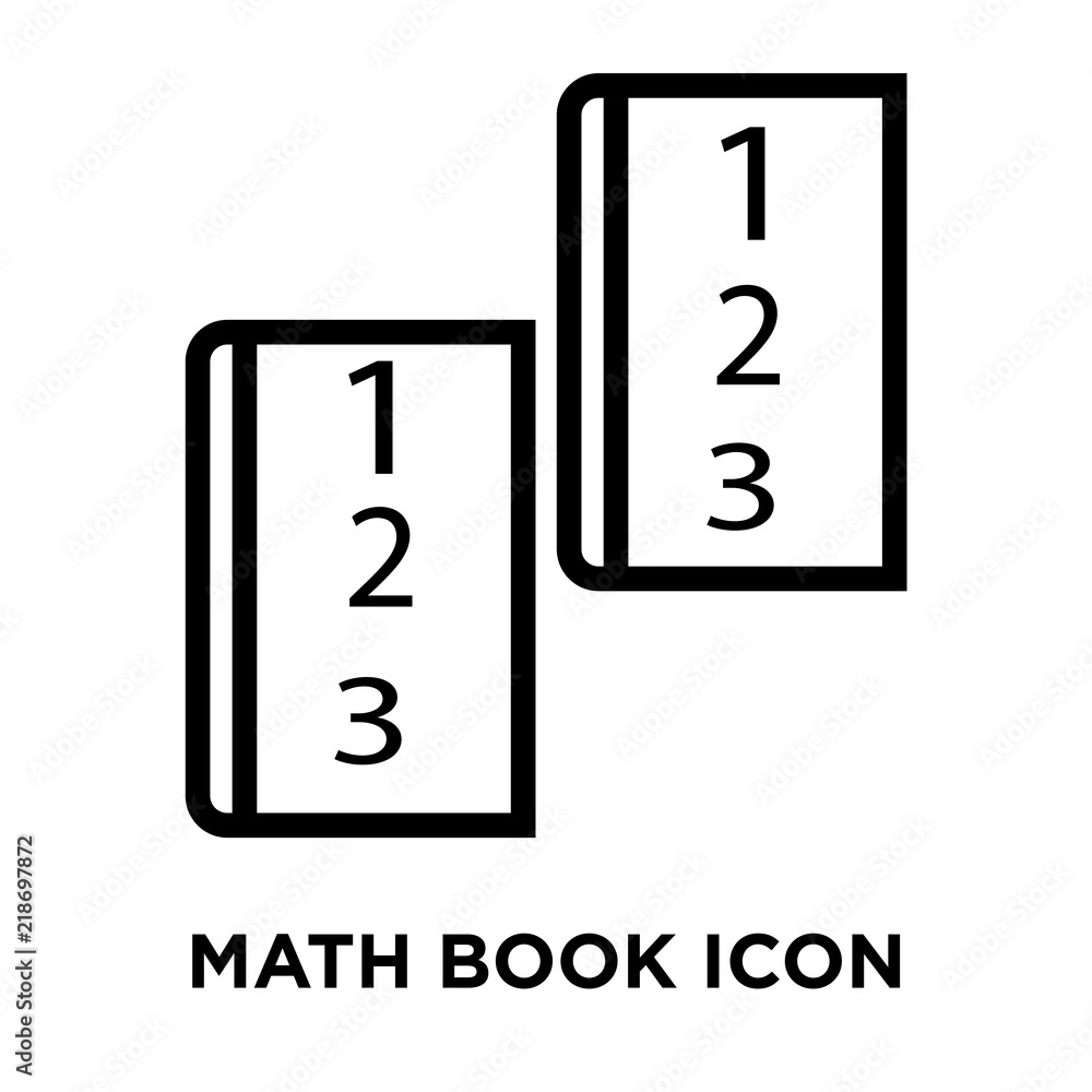 Poster math book icons isolated on white background. modern and editable math book icon. simple icon vector