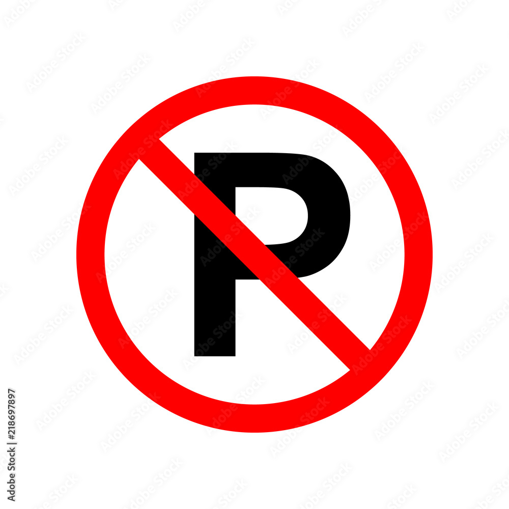 Poster prohibited parking icon. element of ptohibited sign for mobile concept and web apps. sign of prohibi
