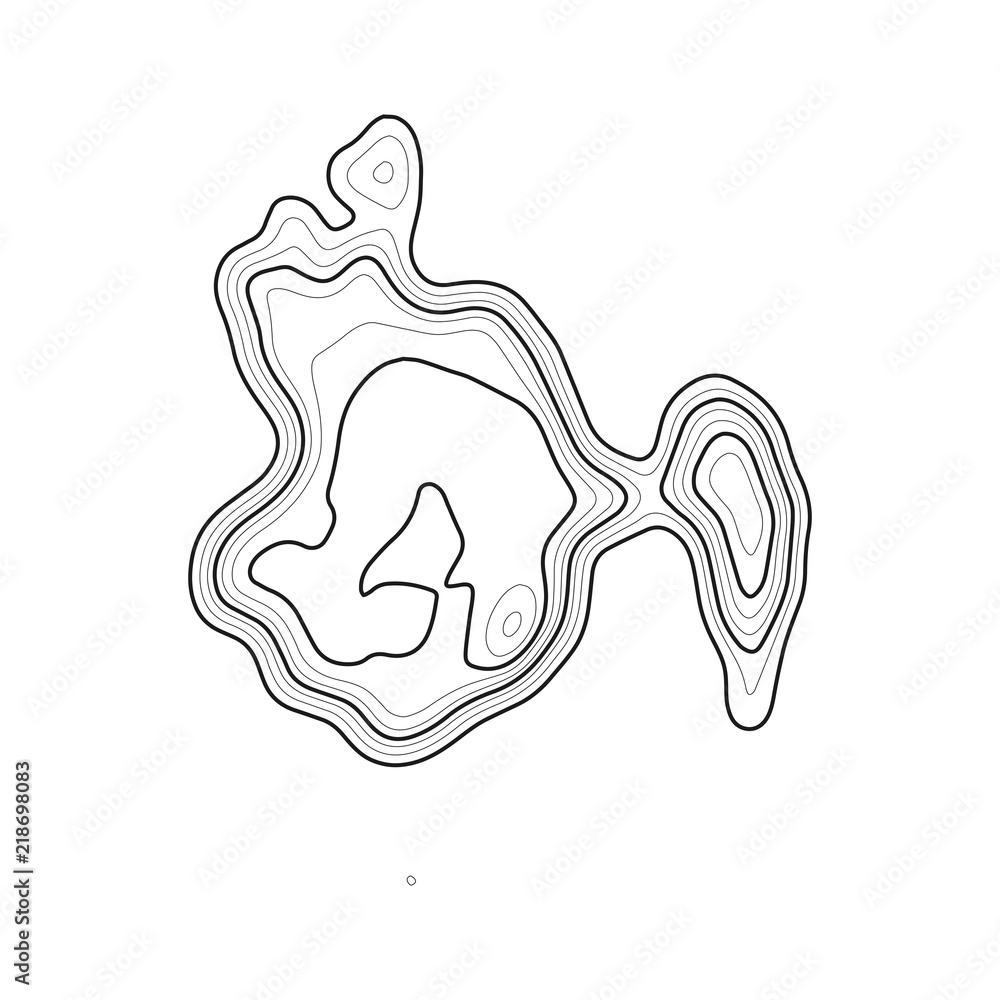 Aufkleber topographic map background. grid map. contour map vector. business concept. abstract vector illustra
