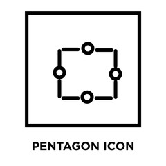 pentagon icons isolated on white background. Modern and editable pentagon icon. Simple icon vector illustration.