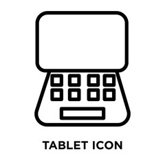tablet icons isolated on white background. Modern and editable tablet icon. Simple icon vector illustration.