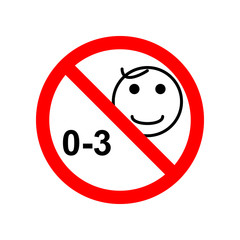 forbidden baby icon. Element of ptohibited sign for mobile concept and web apps. Sign of forbidden baby icon can be used for web and mobile