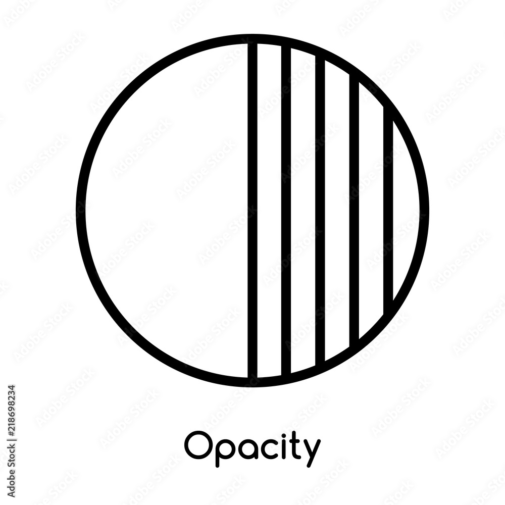 Poster opacity icon vector isolated on white background, opacity sign , line or linear design elements in o